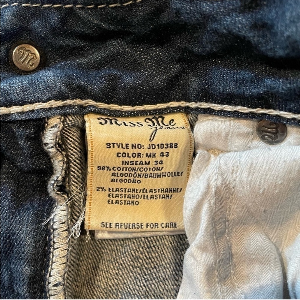 Miss Me Mid Rise Bootcut Jeans 27 JD1038B - Picture 7 of 10